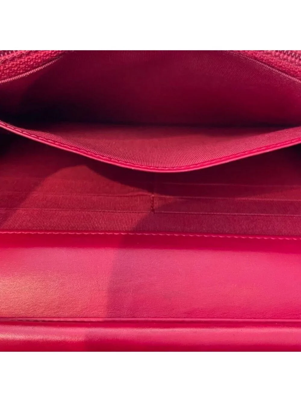 Chanel Chain Wallet Jumbo CC Logo Caviar Leather Red Shoulder Bag